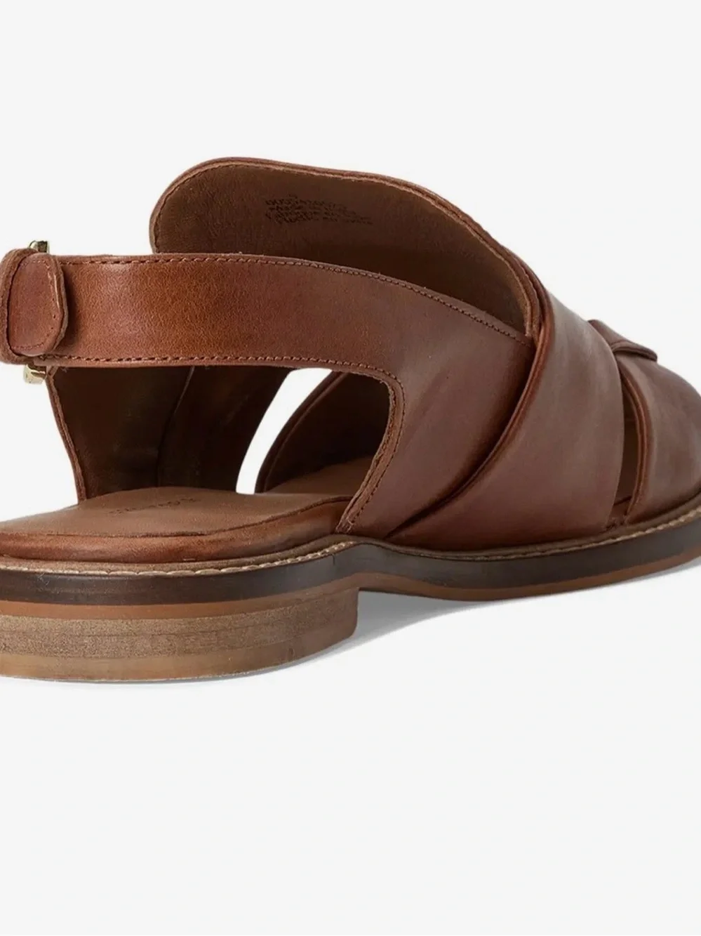 NEW Free People Womens Libby Fisher Sandals Brown Leather Strappy Slingback 9.5